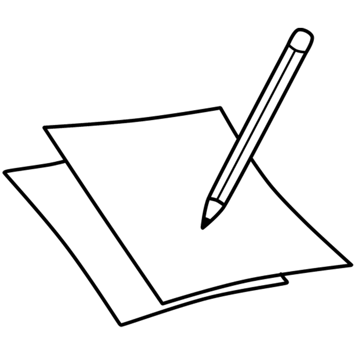 dessin d'un crayon sur une feuille